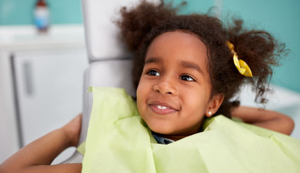 Child at dentist