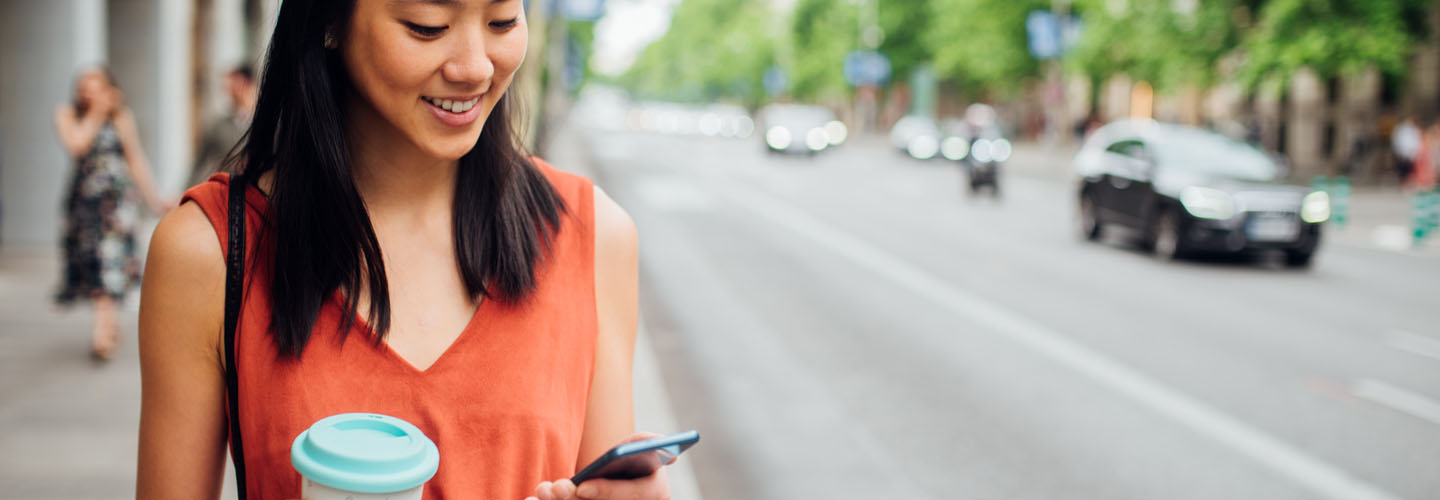 Woman looking at phone